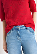 Structured Roundneck Knit - Glazed Apple Red