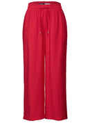 Neele Twill Solid Trousers - Glazed Apple Red