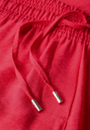 Neele Twill Solid Trousers - Glazed Apple Red