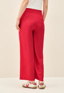 Neele Twill Solid Trousers - Glazed Apple Red