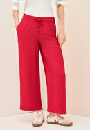 Neele Twill Solid Trousers - Glazed Apple Red