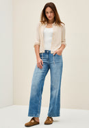 Short Crepe Jacket - Light Beige