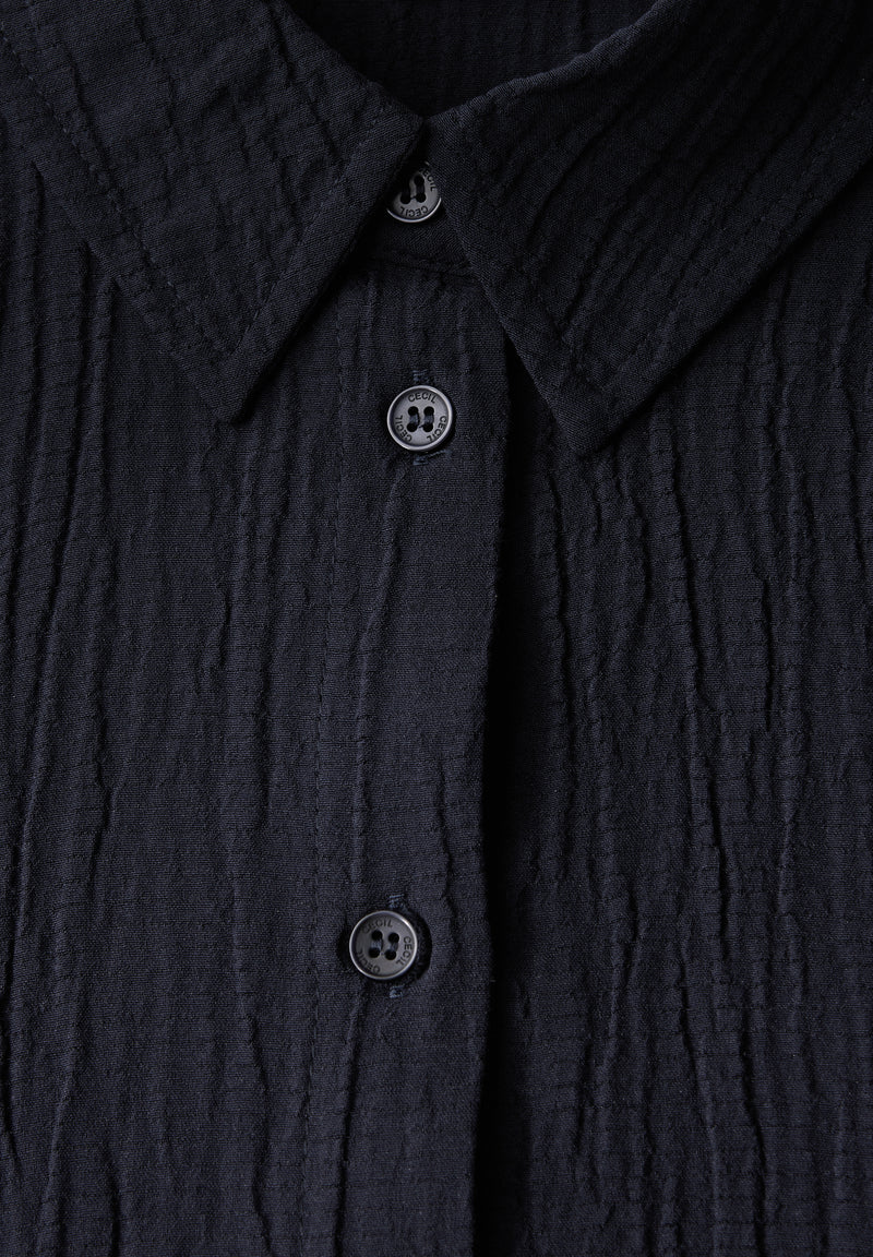 Solid Structure Blouse - Urban Dark Blue