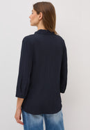 Solid Structure Blouse - Urban Dark Blue