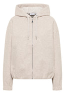 Fake Wool Hoodie Blouse - Oat Milk Beige Melange