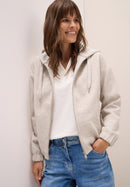 Fake Wool Hoodie Blouse - Oat Milk Beige Melange