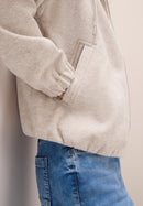 Fake Wool Hoodie Blouse - Oat Milk Beige Melange