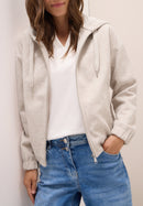 Fake Wool Hoodie Blouse - Oat Milk Beige Melange