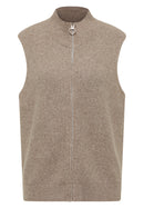 Cosy Rib Mix Vest - Toffee Cream Melange