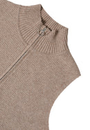 Cosy Rib Mix Vest - Toffee Cream Melange