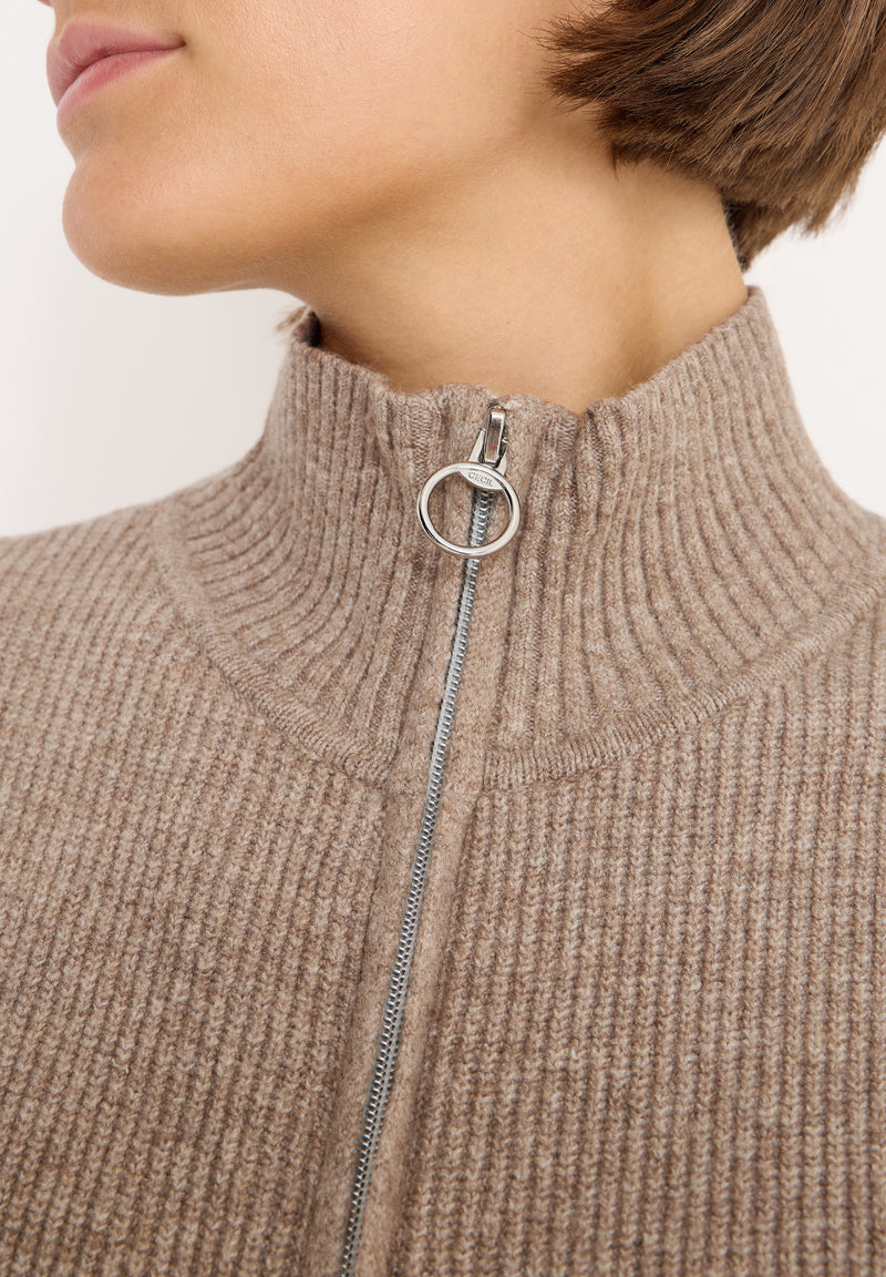 Cosy Rib Mix Vest - Toffee Cream Melange