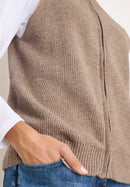 Cosy Rib Mix Vest - Toffee Cream Melange