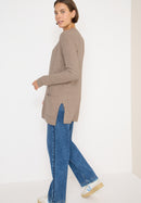 Open Structure Cardigan - Toffee Cream Melange