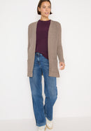 Open Structure Cardigan - Toffee Cream Melange