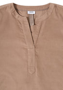 Solid Corduroy Blouse - Natual Taupe