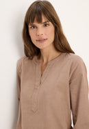 Solid Corduroy Blouse - Natual Taupe