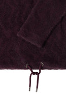 Feather Yarn Jacquard Shirt - Eggplant Red