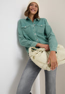 Denim Style Overshirt - Jewel Green