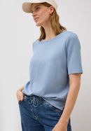 Short Sleeve Sweatshirt - Mountain Blue