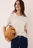 Solid Soft Modal T-Shirt - Oat Milk Beige