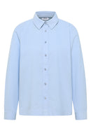 Solid Corduroy Blouse - Light Sky Blue