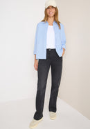 Solid Corduroy Blouse - Light Sky Blue