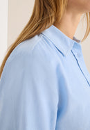 Solid Corduroy Blouse - Light Sky Blue