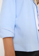 Solid Corduroy Blouse - Light Sky Blue