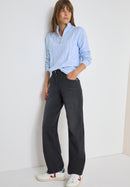 Troyer Cable Detail Pullover - Sporty Light Blue Melange