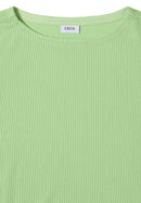 Vertical Structure Boat Neck Shirt - Bamboo Green