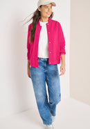 College Blouson Blazer - Beetroot Pink