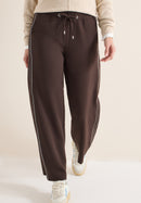 Neele W/Decorative Tape Trousers - Macciato Brown