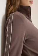 T-Shirt Jacket With Tape Detail - Urban Taupe