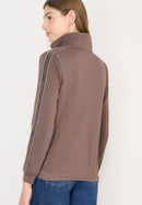 T-Shirt Jacket With Tape Detail - Urban Taupe