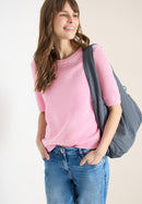 Structured Roundneck Knit - Light Blush Rose