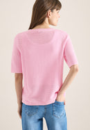 Structured Roundneck Knit - Light Blush Rose