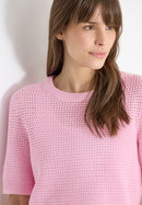 Structured Roundneck Knit - Light Blush Rose