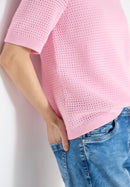 Structured Roundneck Knit - Light Blush Rose