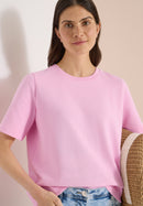 Short Sleeve Sweatshirt - Light Blush Rose