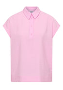 TOS Solid Collar Blouse - Light Blush Rose