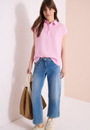 TOS Solid Collar Blouse - Light Blush Rose
