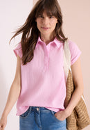 TOS Solid Collar Blouse - Light Blush Rose