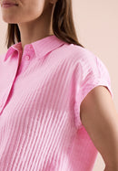 TOS Solid Collar Blouse - Light Blush Rose