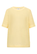 Ajour Knit T-Shirt - Buttermilk Yellow