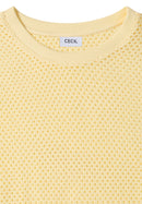 Ajour Knit T-Shirt - Buttermilk Yellow