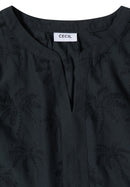 Solid Embroidery Blouse - Palm Breeze Green