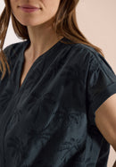 Solid Embroidery Blouse - Palm Breeze Green