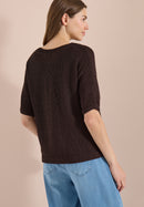 Tapeyarn Dolman Top - Brown Cacao
