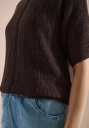 Tapeyarn Dolman Top - Brown Cacao