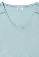 NOS Solid Lace Shoulder T-Shirt - Crystal Mint